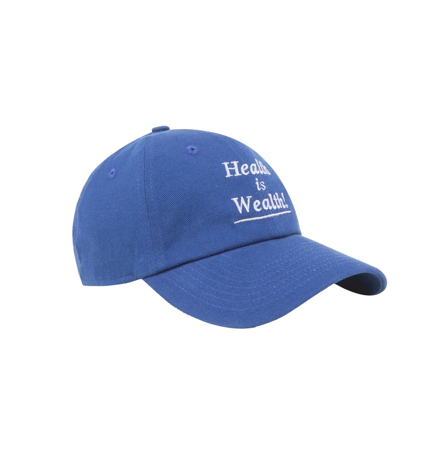 Sporty & Rich Health is Wealth Hat Caps Blå