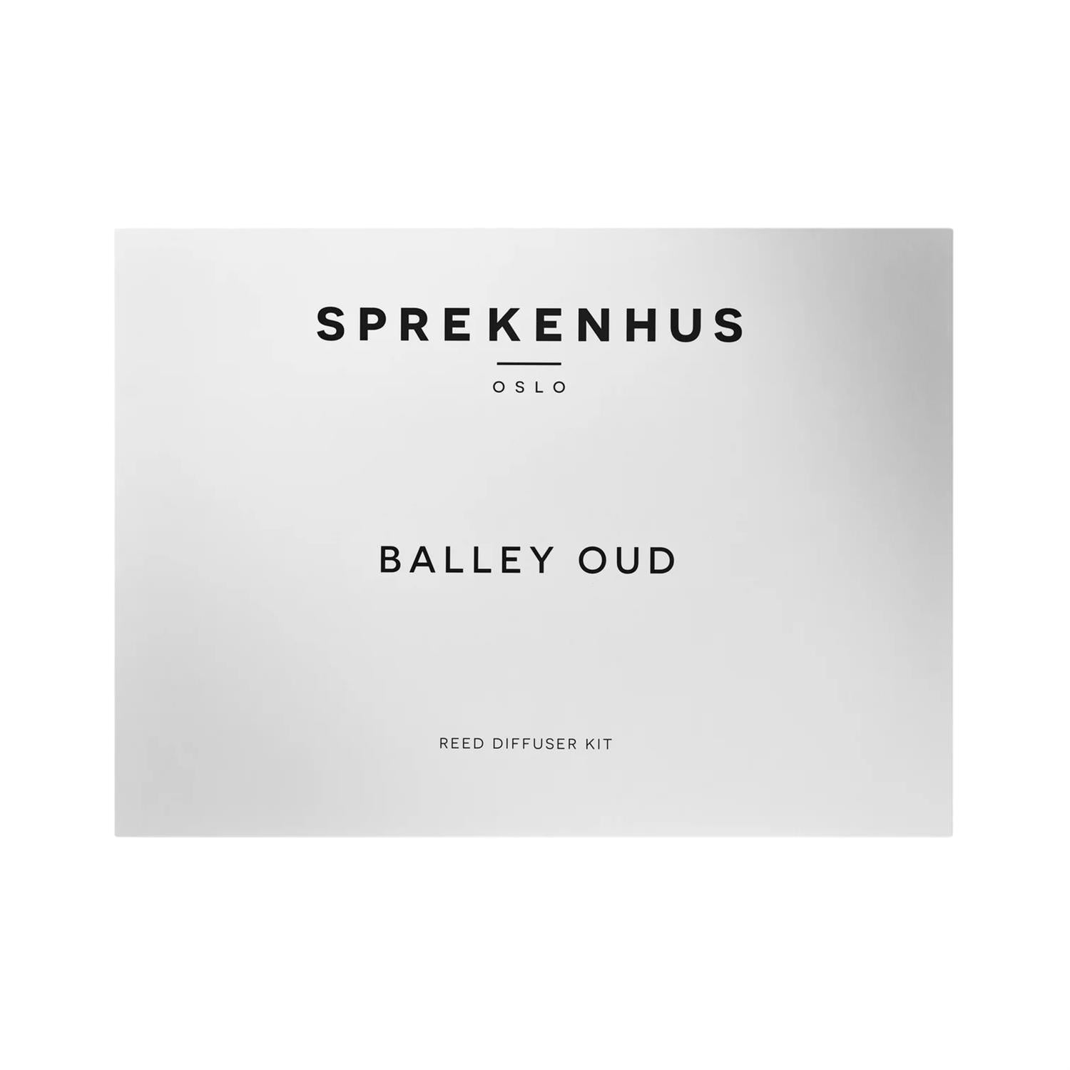 Sprekenhus Diffuser Kit 250ml - Balley oud Duftpinner Hvit - modostore.no