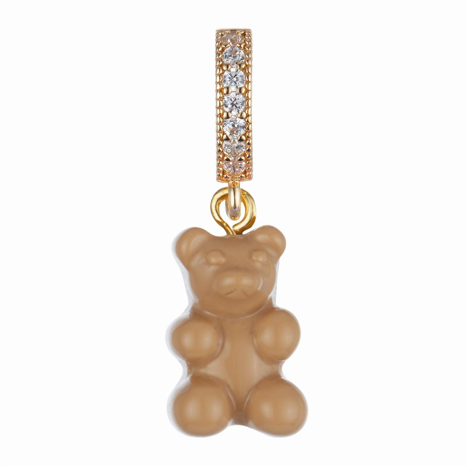 Crystal Haze Nostalgia bear Charm Brun - modostore.no