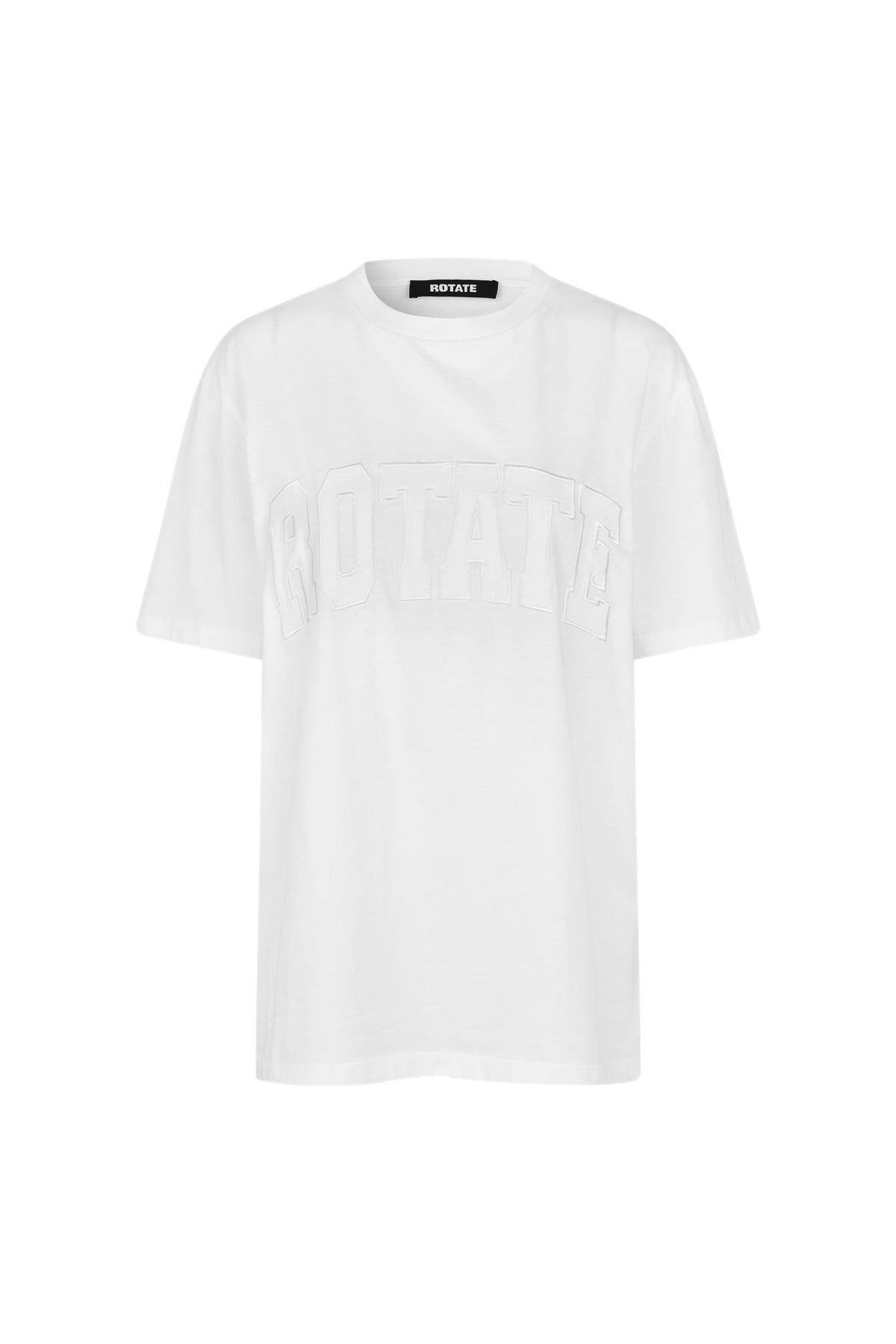 ROTATE Jersey Oversized T-Shirt Topp Hvit