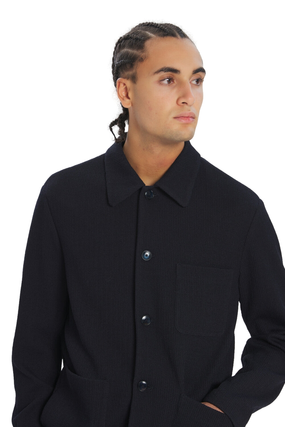 Barena Venezia Overshirt Visal - Mante Overshirt Navy - modostore.no