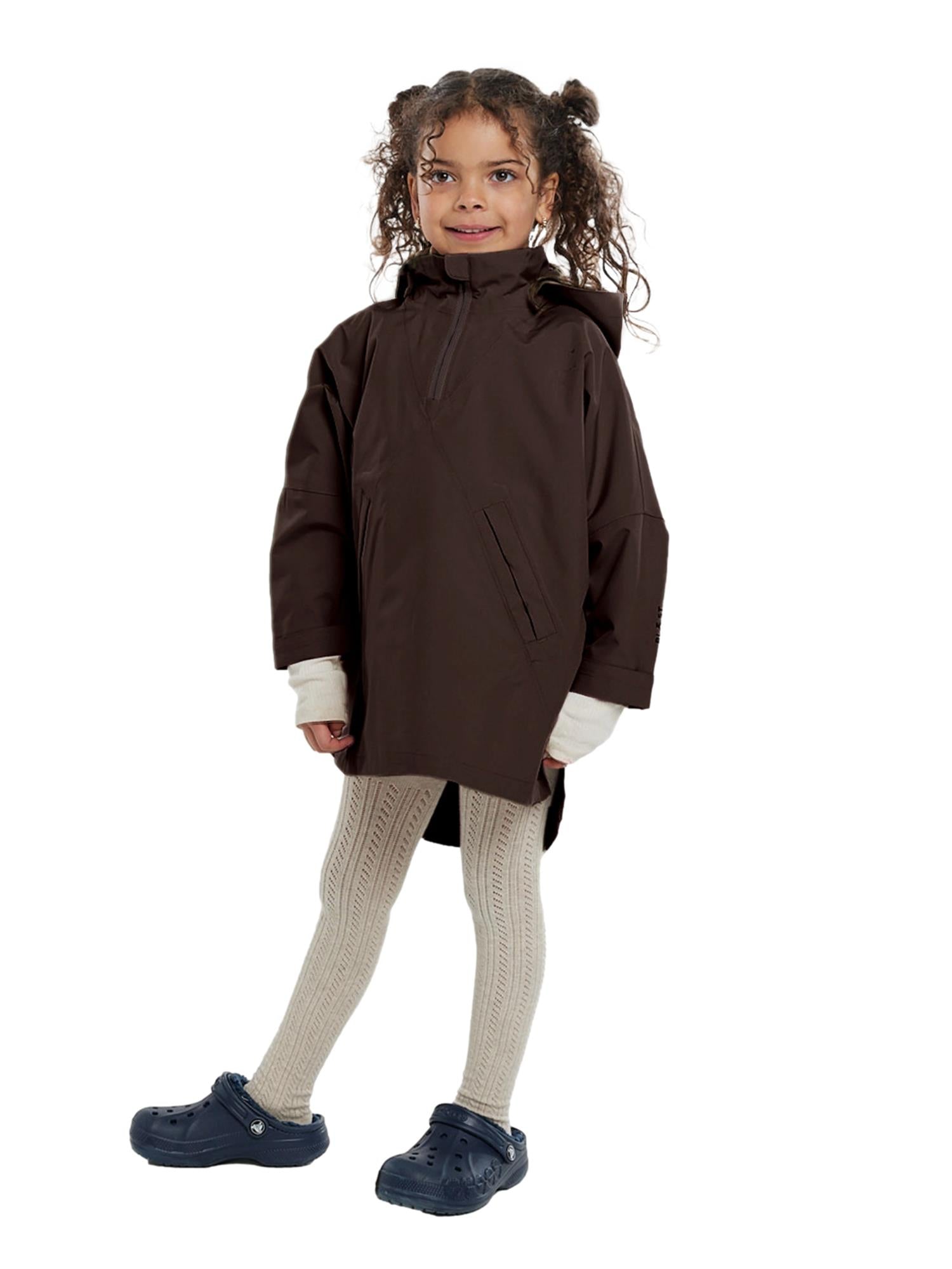 Blæst Aalesund Mini Poncho Java Jakke Brun - modostore.no
