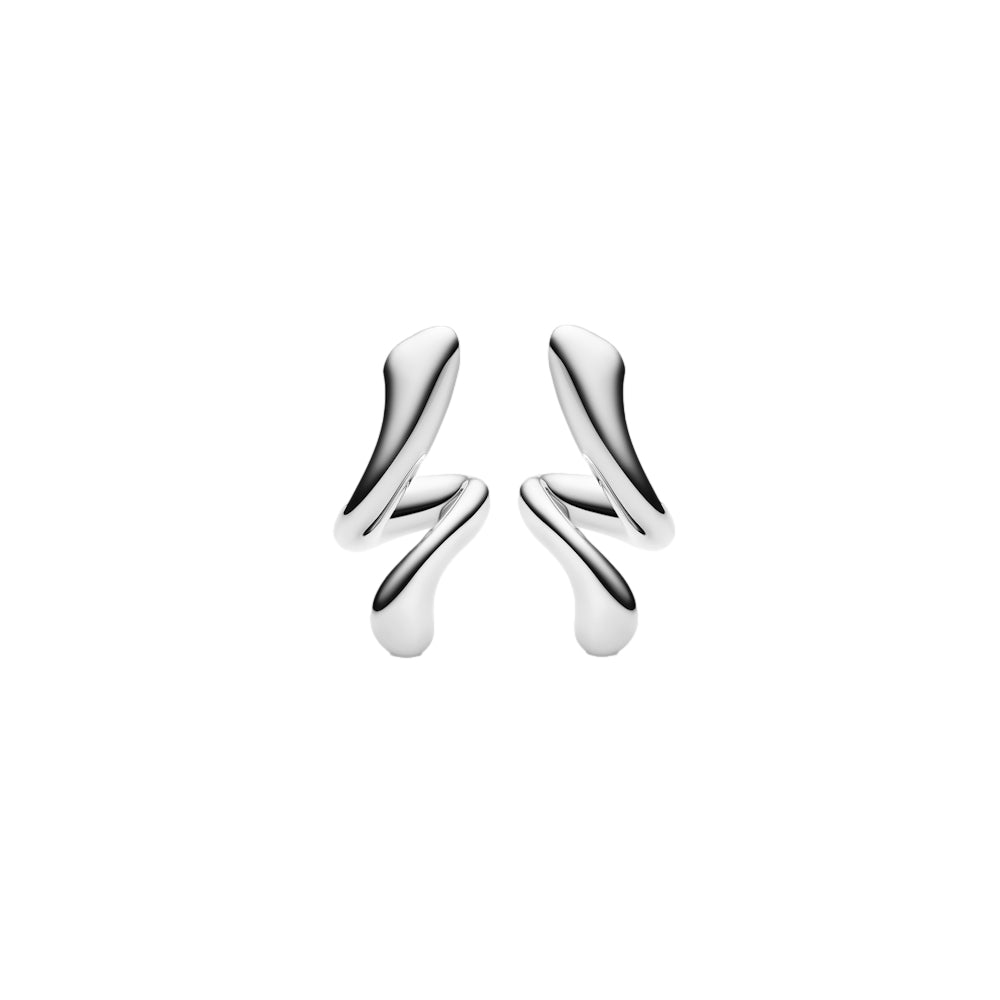 Maria Black Coil Curl Studs Pair Øredobber Sølv - modostore.no