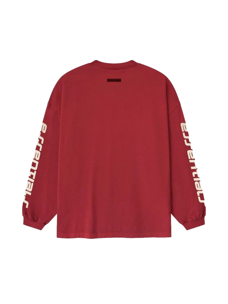 Fear of God Essentials 90'S Long Sleeve Tee Longsleeve Rød - modostore.no