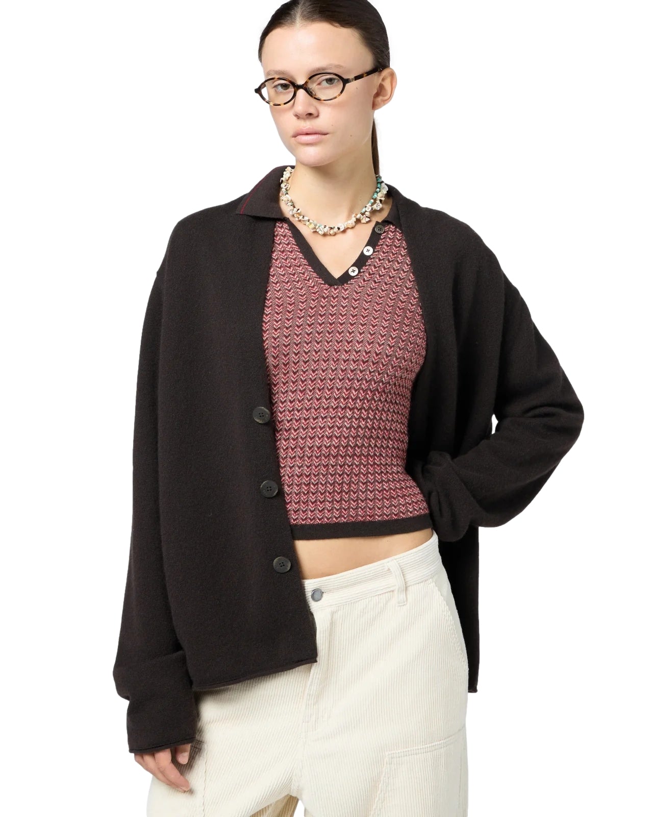Guest In Residence Everywear Cardigan Cardigan Mørkebrun - modostore.no