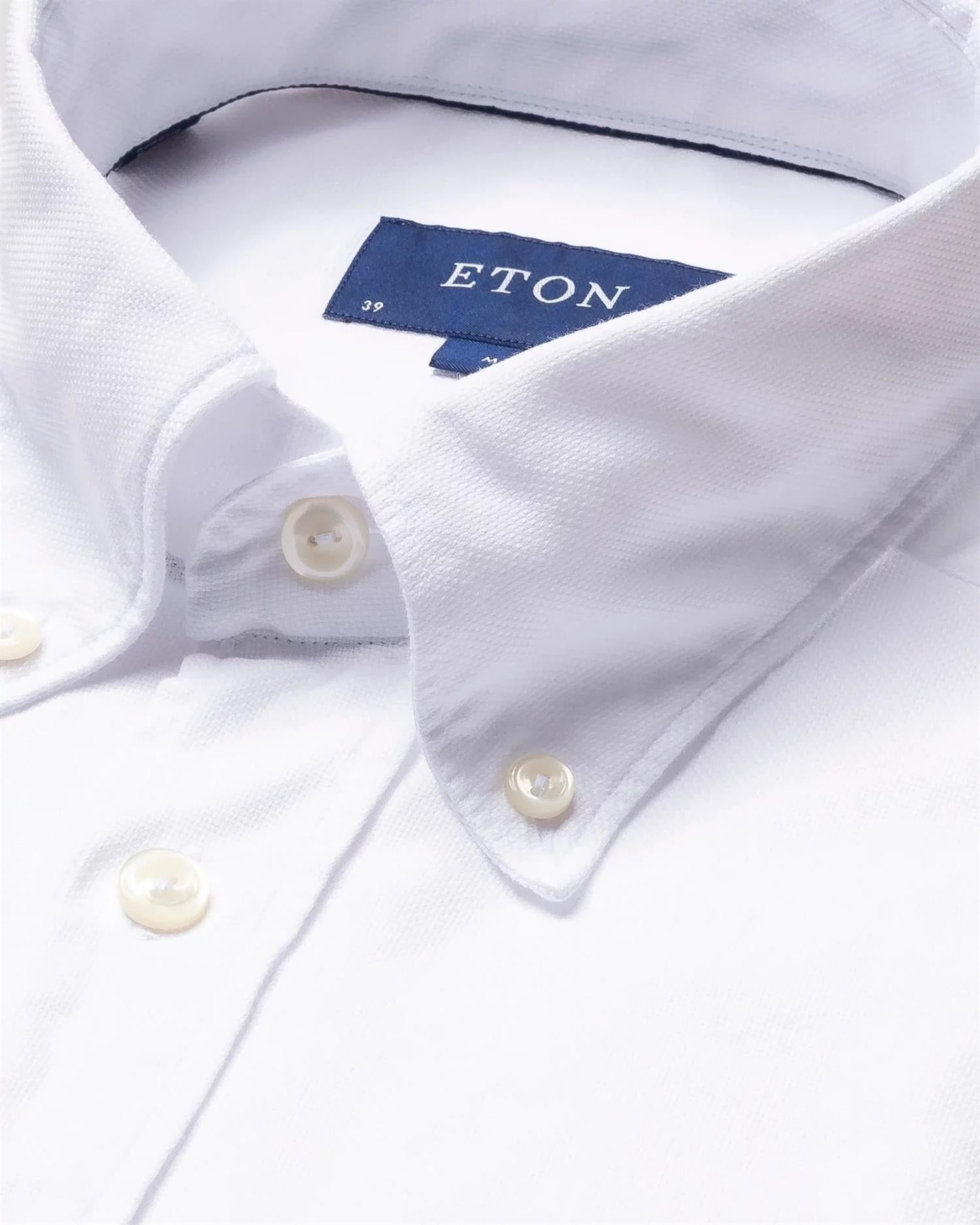 Eton White Oxford Shirt Skjorte Hvit - modostore.no