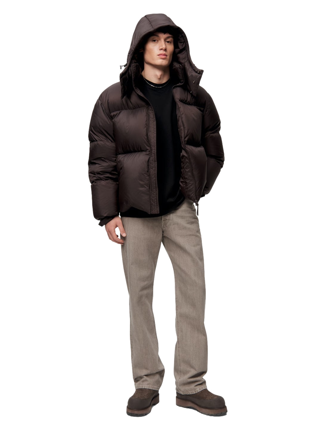 Blæst Perma Lightweight Down Jacket Brown Soil Jakke Brun