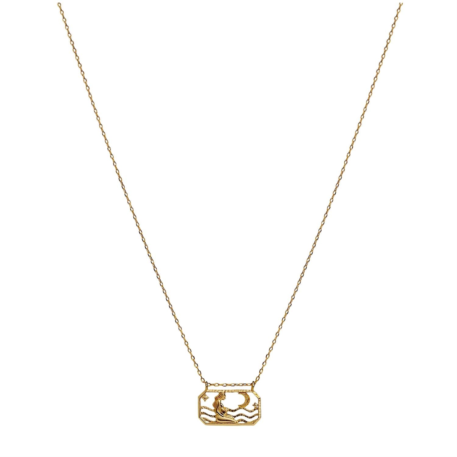 Maanesten Zodiac Virgo Necklace Jomfruen Smykke Gull - modostore.no