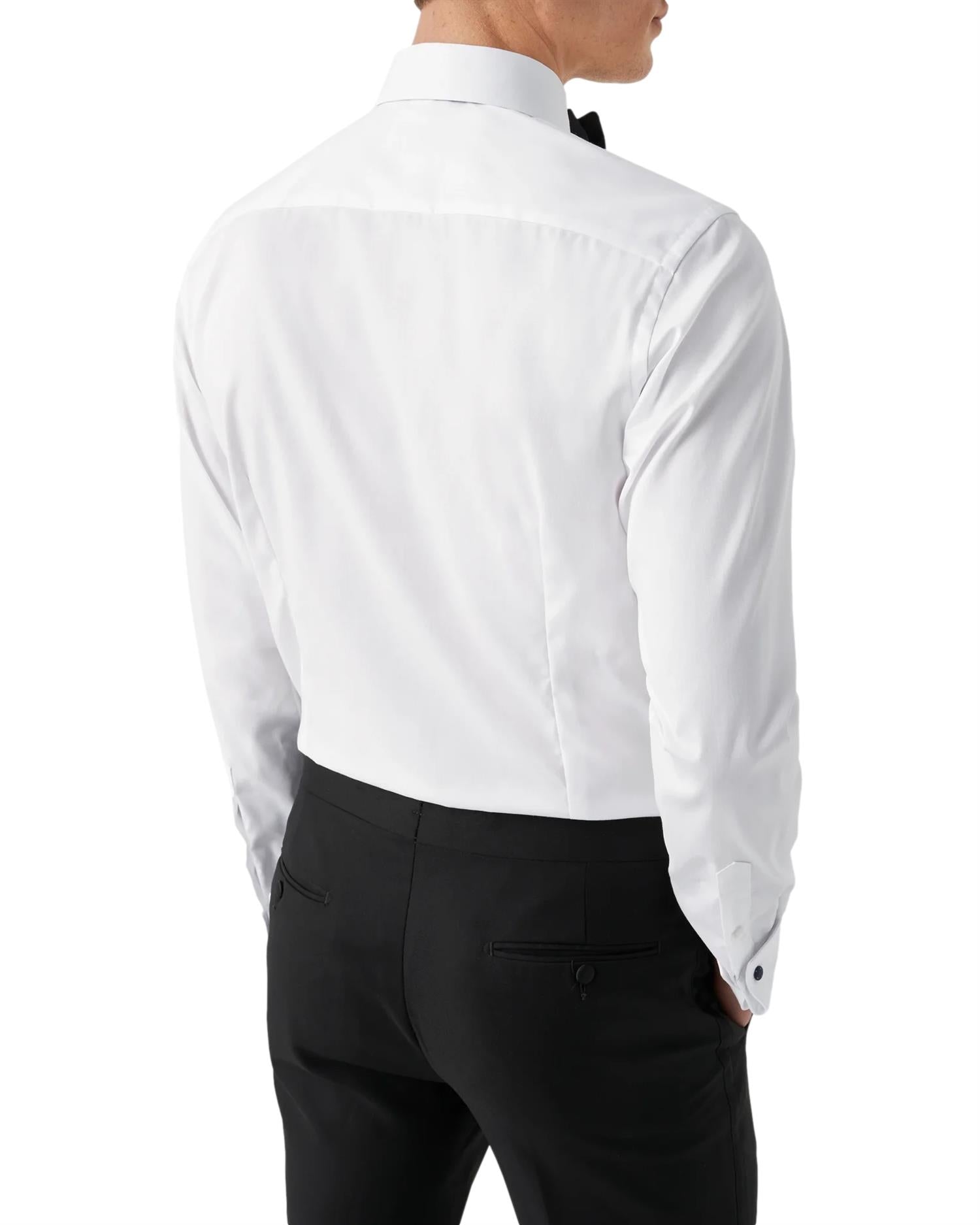 Eton 3000 Slim Evening White Signature Twill Shirt Skjorte Hvit - modostore.no