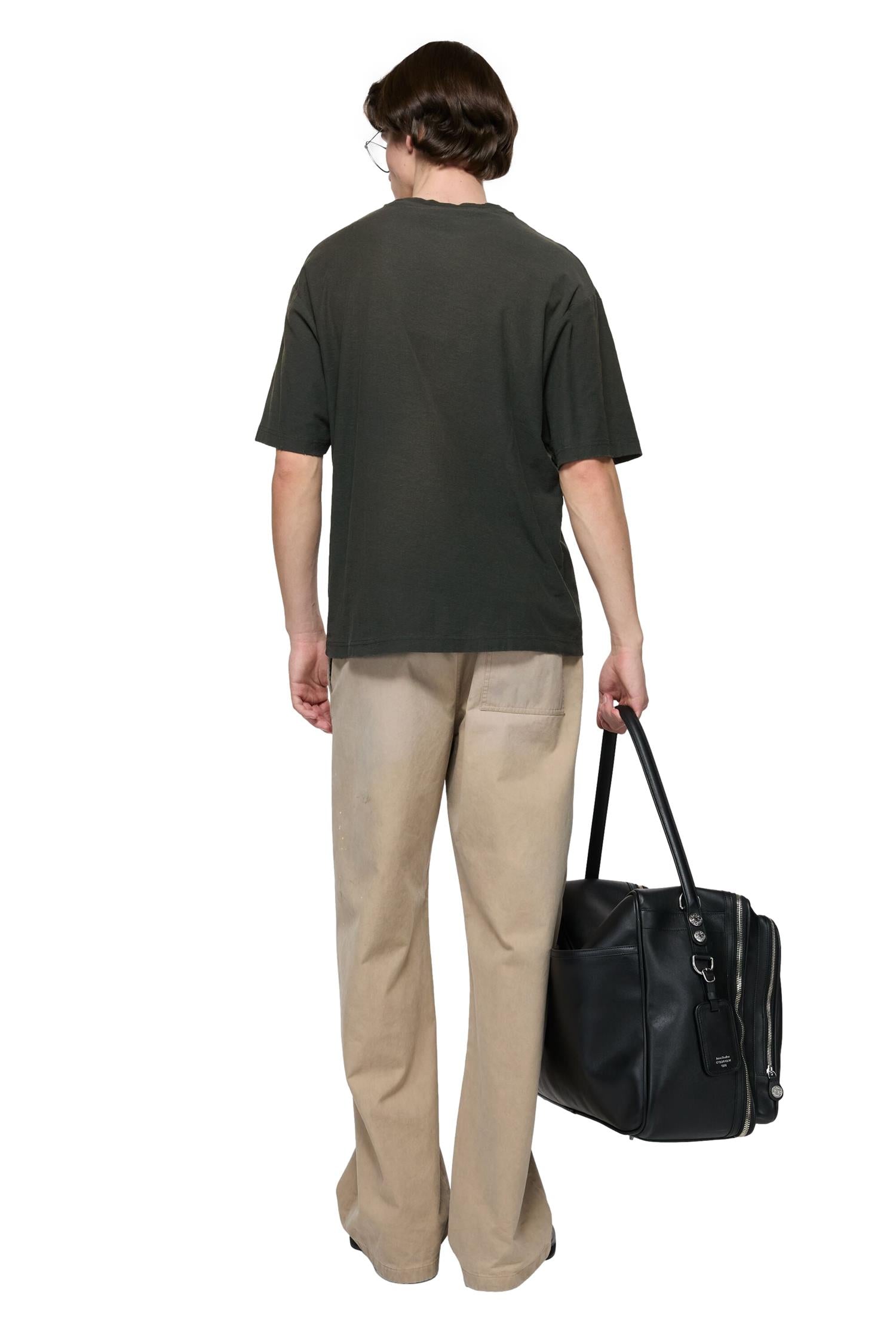 Acne Sprayed Logo T-Shirt T-shirt Vasket Sort