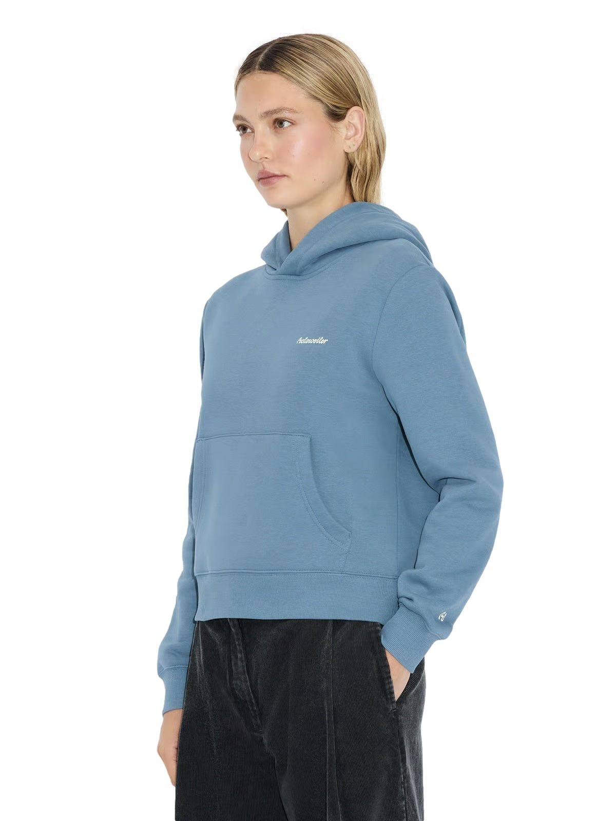 Holzweiler W Regular Hoodie Hettegenser Blå - modostore.no
