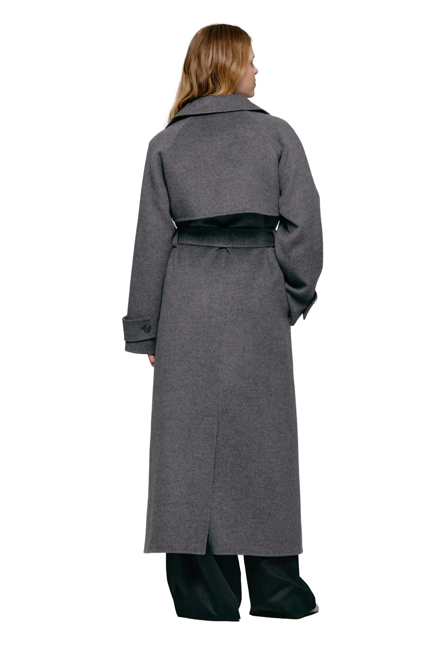 Julie Josephine Thale Wool Trenchcoat Jakke Mørkegrå - modostore.no