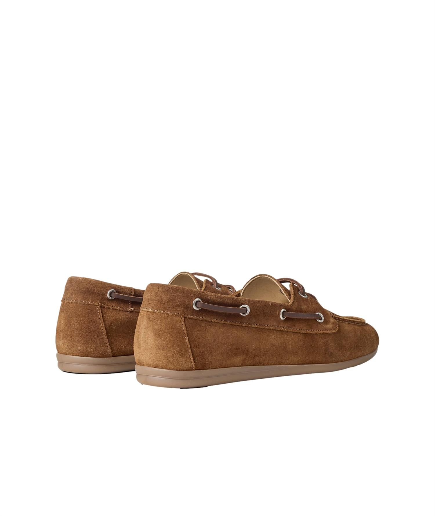 Garment Project Daisy Boat Shoe - Cognac Suede Sko Cognac