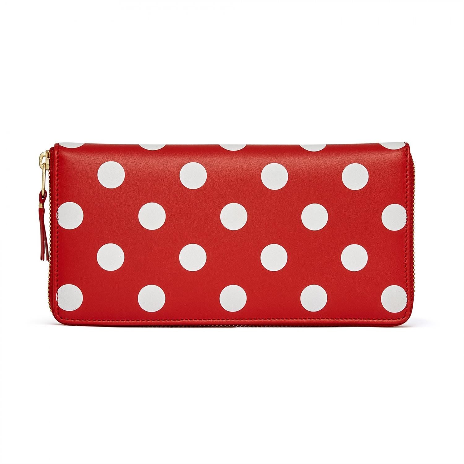 Comme des Garcons Wallet Wallet Dot Leather Lommebok Rød - modostore.no