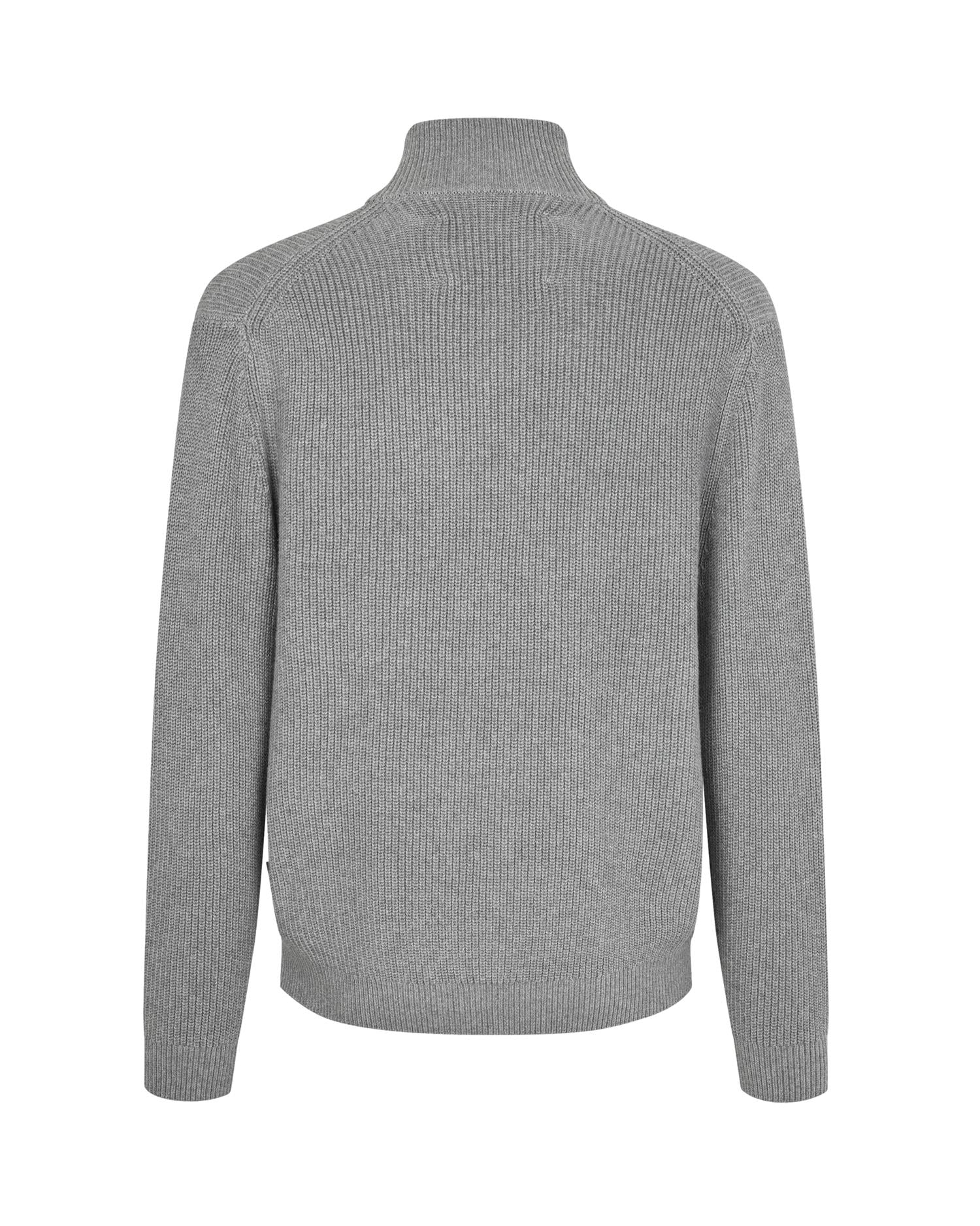 Garment Project Norman Grey Melange Cardigan Grå