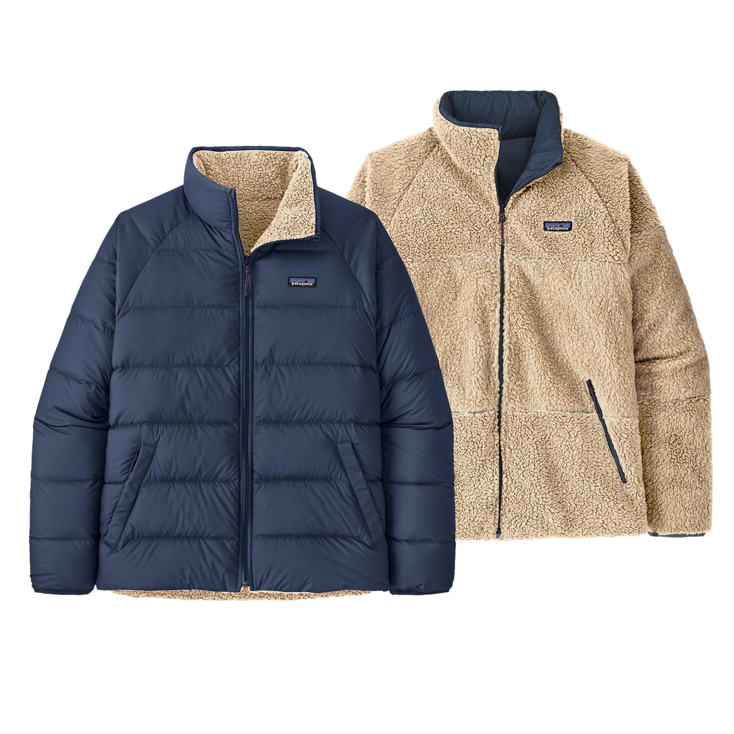 Patagonia Reversible Silent Down Jkt Jakke Blå - modostore.no