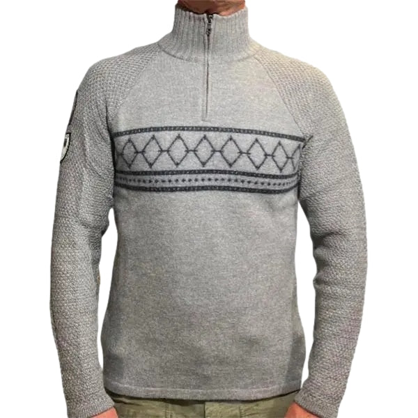 Amundsen Boiled Ski Sweater Mens Genser Grå Mønster - modostore.no