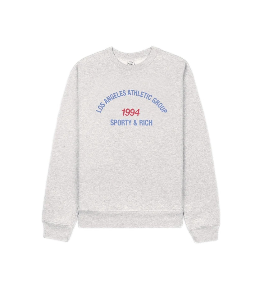 Sporty & Rich LA Athletic Group Crewneck Genser Grå - modostore.no