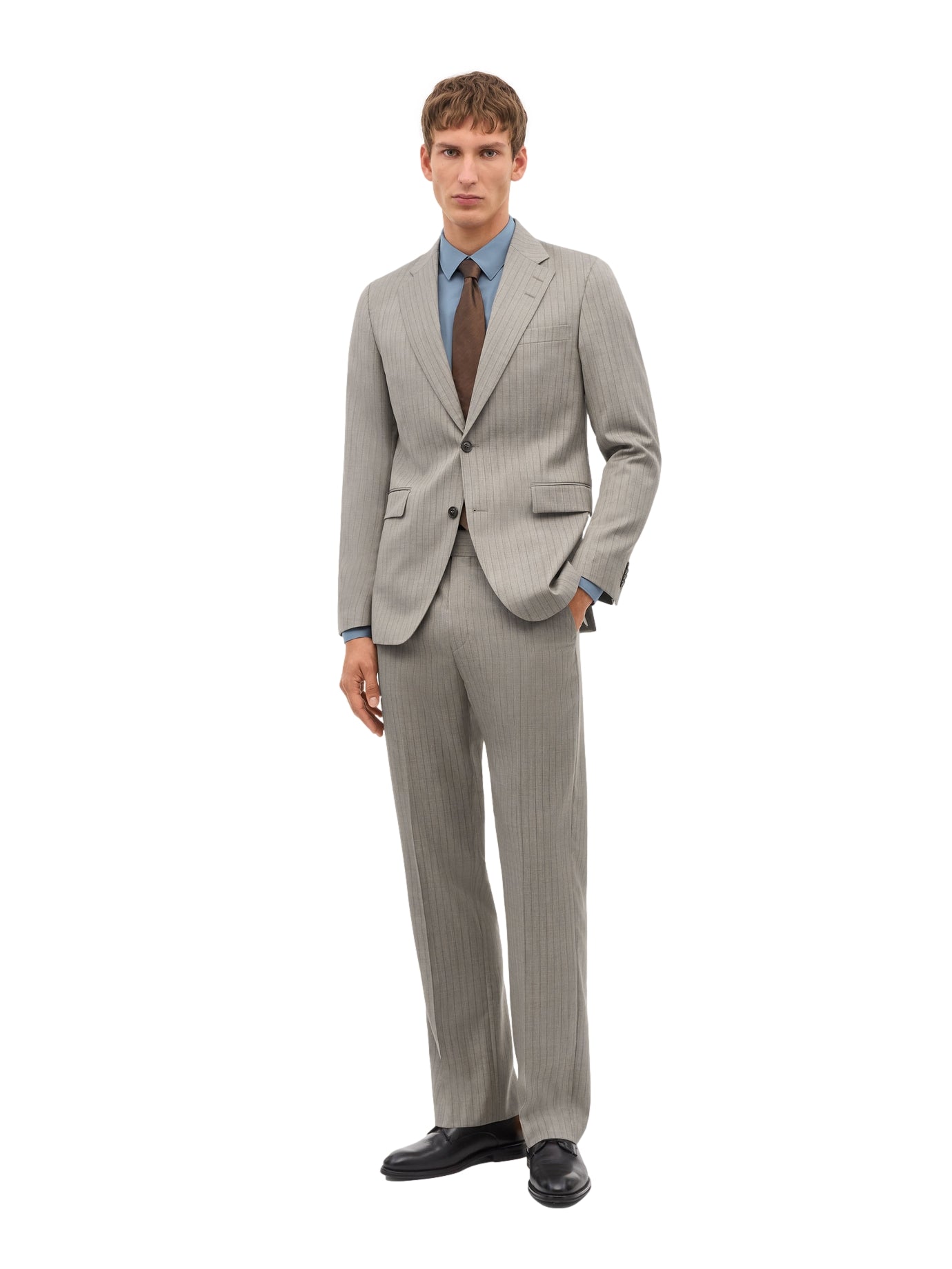 Tiger of Sweden Easer Pinstriped Wool Blazer Blazer Beige Mønster