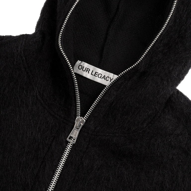 Our Legacy Full Zip Hood Genser Sort - modostore.no