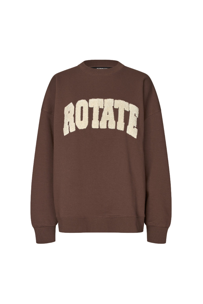 ROTATE Heavy Sweat Crewneck Genser Brun