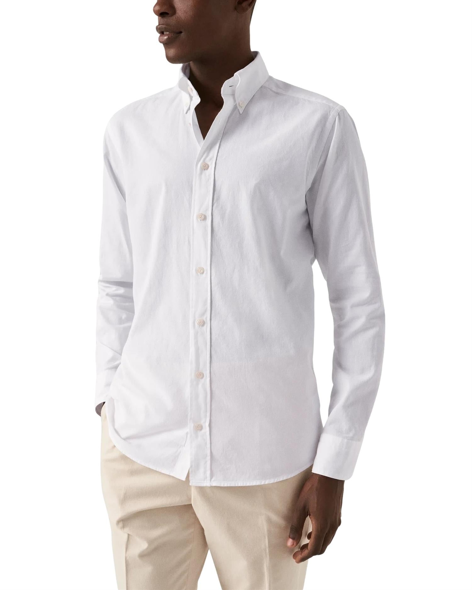 Eton White Oxford Shirt Skjorte Hvit - modostore.no