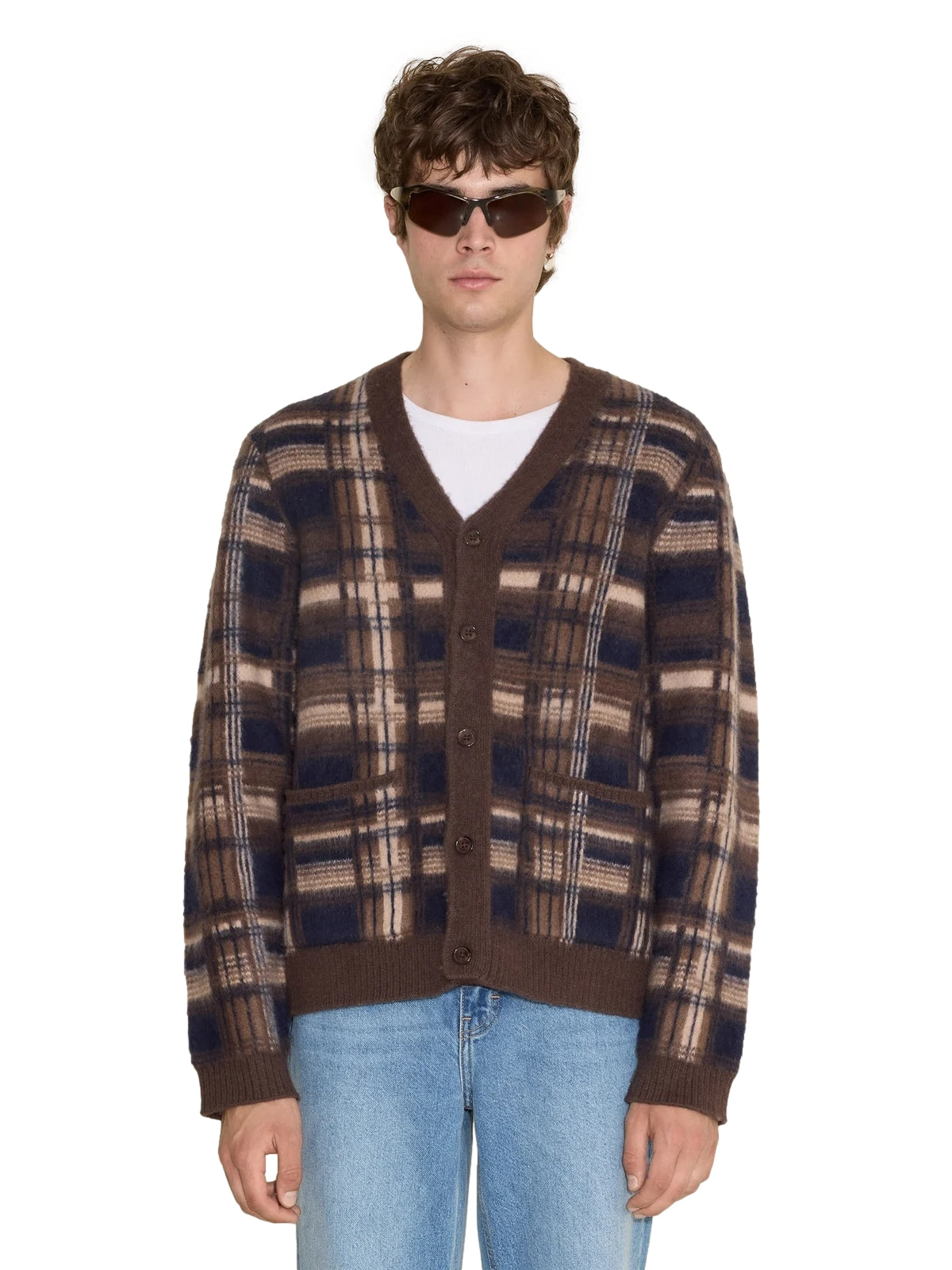 Holzweiler Covert Check Cardigan Cardigan Brun Mønster - modostore.no