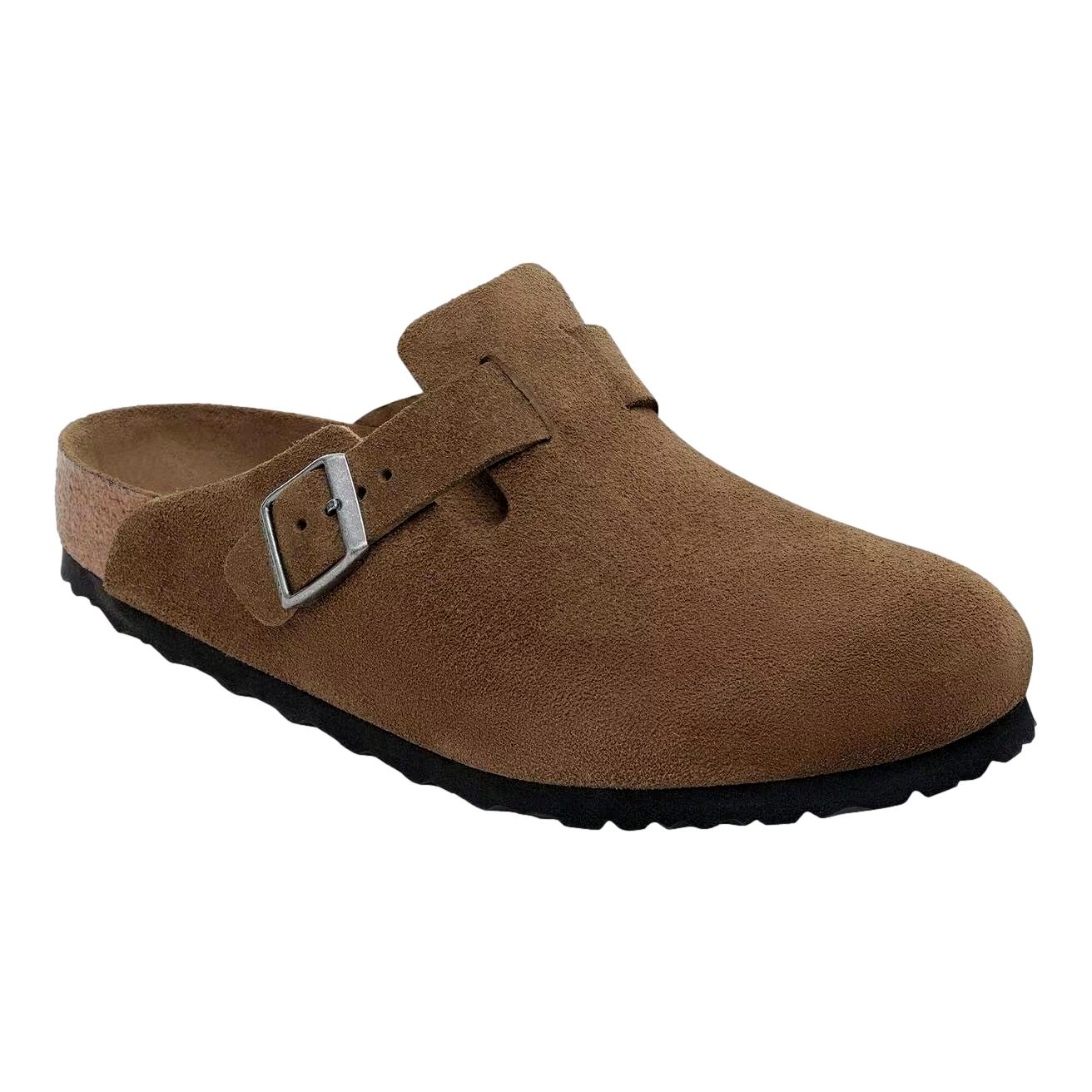 Birkenstock Boston SFB Suede Regular Dark Tea Tonal Sko Lysebrun - modostore.no