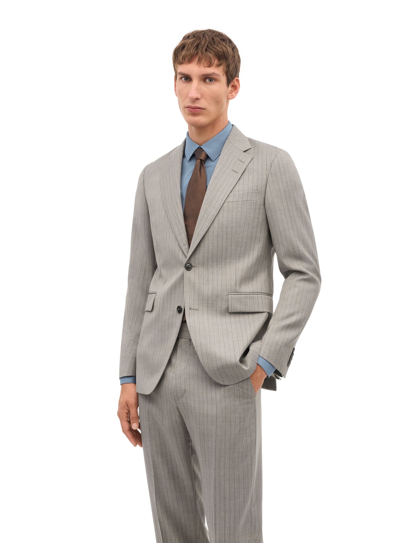 Tiger of Sweden Easer Pinstriped Wool Blazer Blazer Beige Mønster