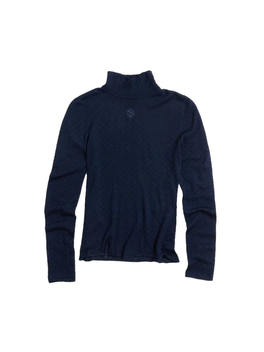 Holzweiler Honey Merino Turtleneck Genser Marine - modostore.no