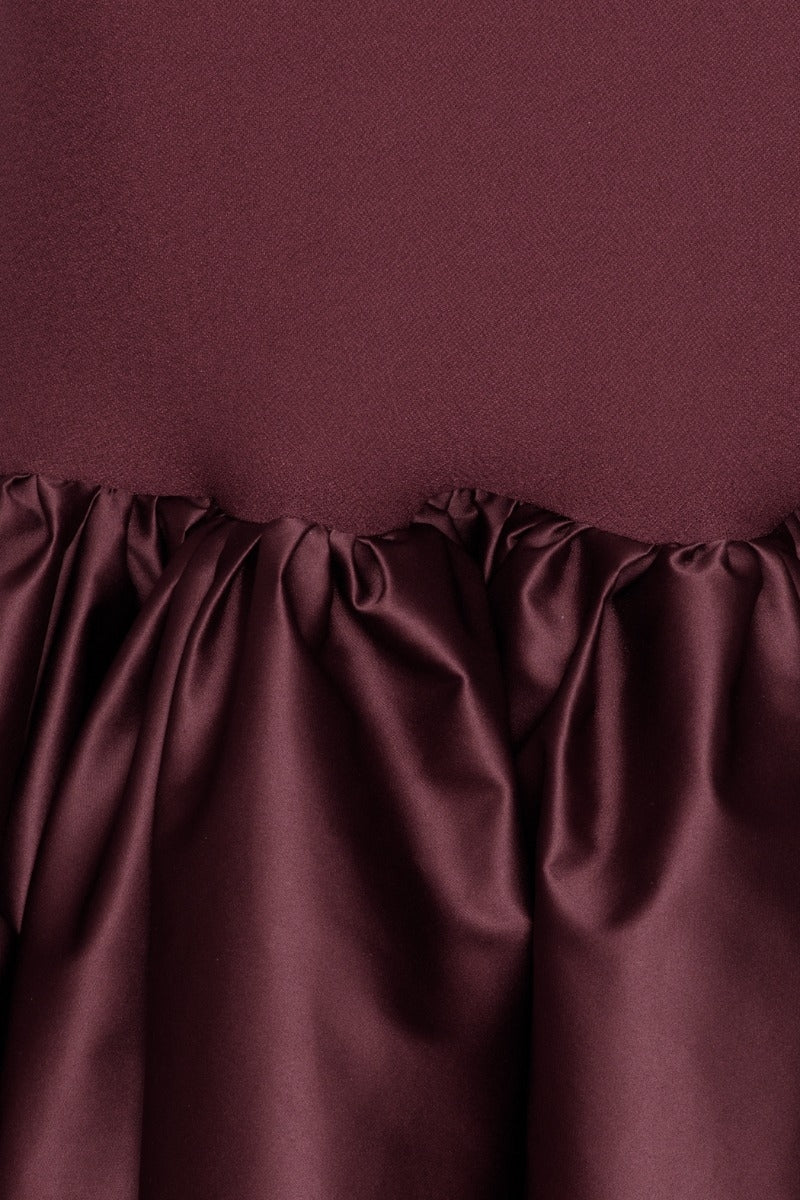 ROTATE Fitted Maxi Dress Kjole Burgunder - modostore.no