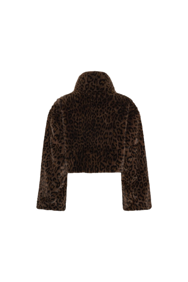 ROTATE Faux Fur Crop Jacket Jakke Leo