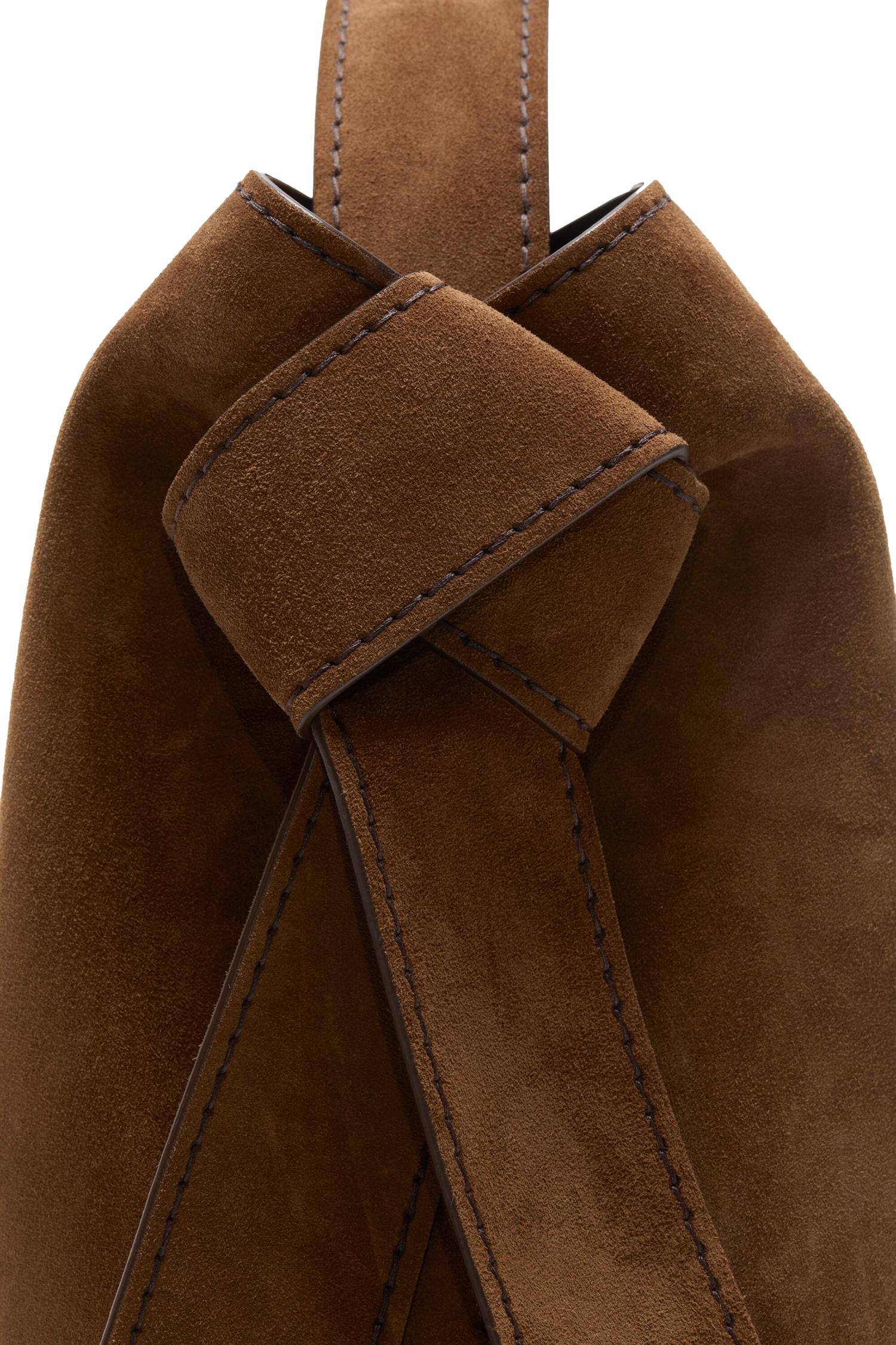 Acne Musubi Suede Midi Bag Veske Mørkebrun