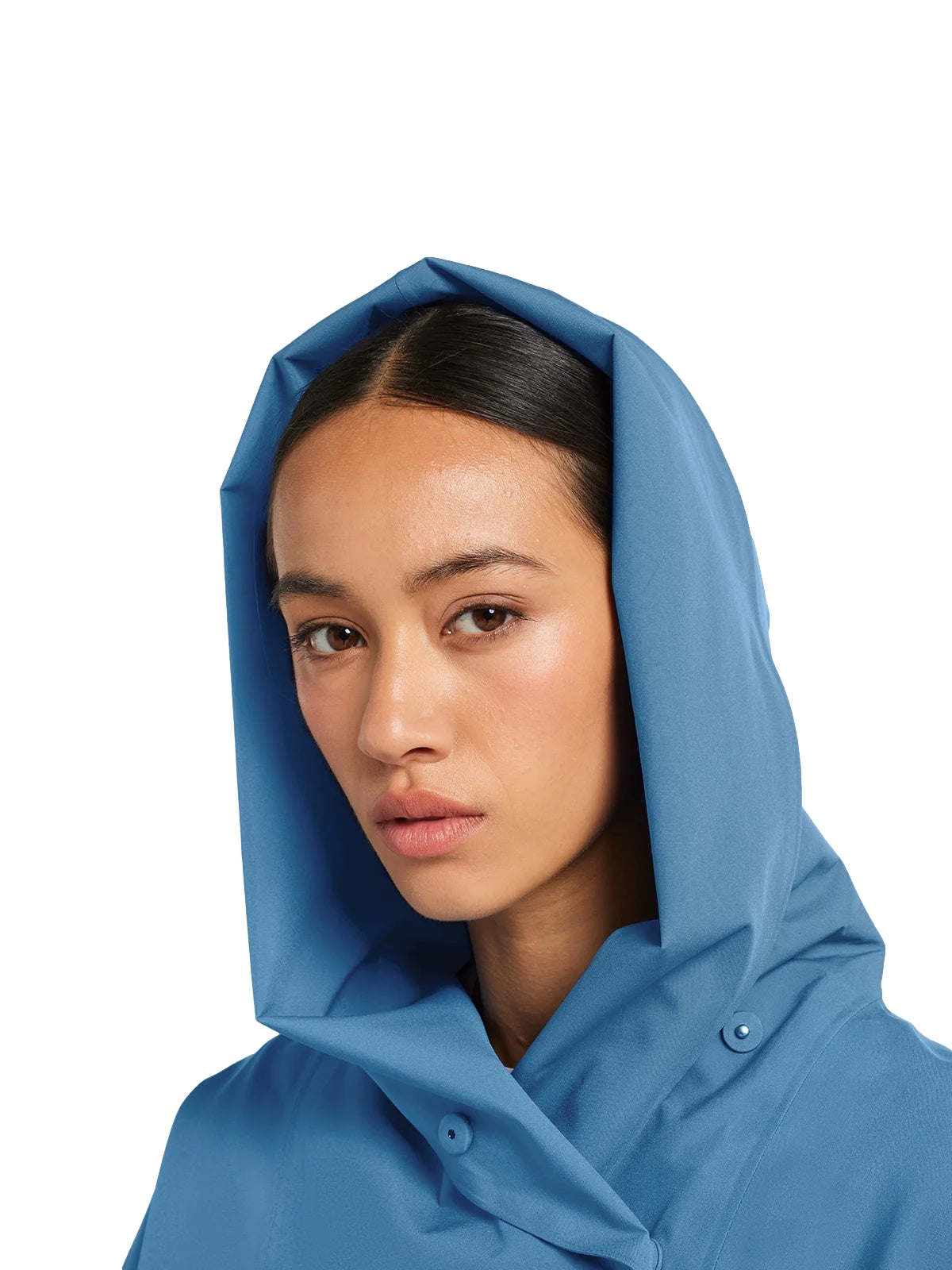 Blæst Bergen Poncho Coronet Blue Jakke Blå - modostore.no