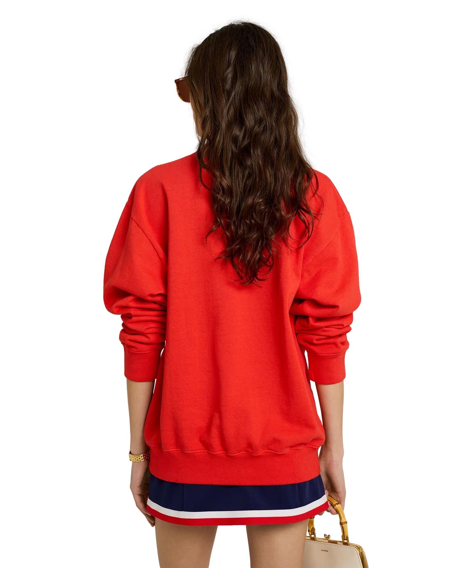 Sporty & Rich NY Tennis Club Crewneck Genser Rød