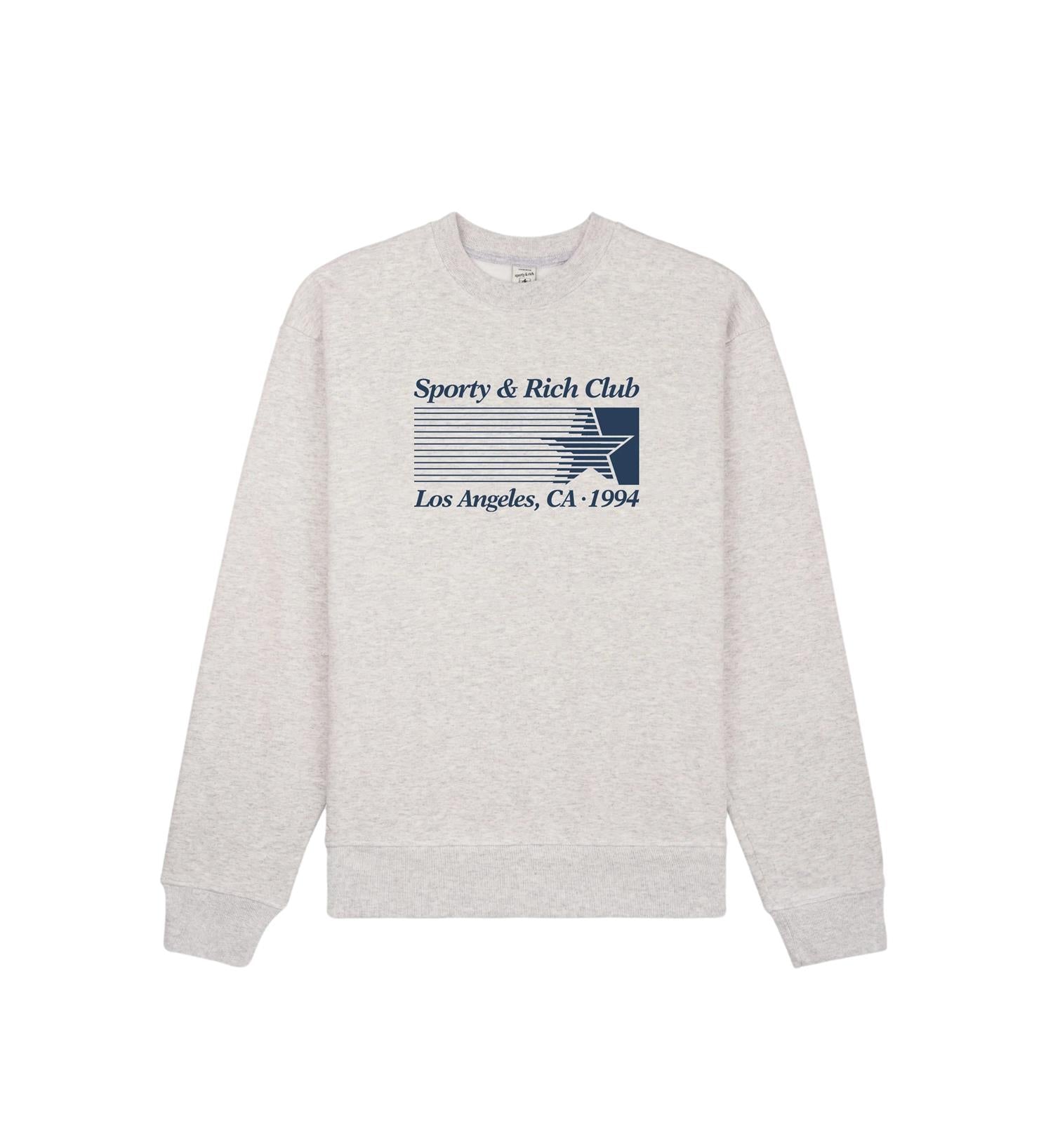 Sporty & Rich Starter Crewneck Genser Lysegrå