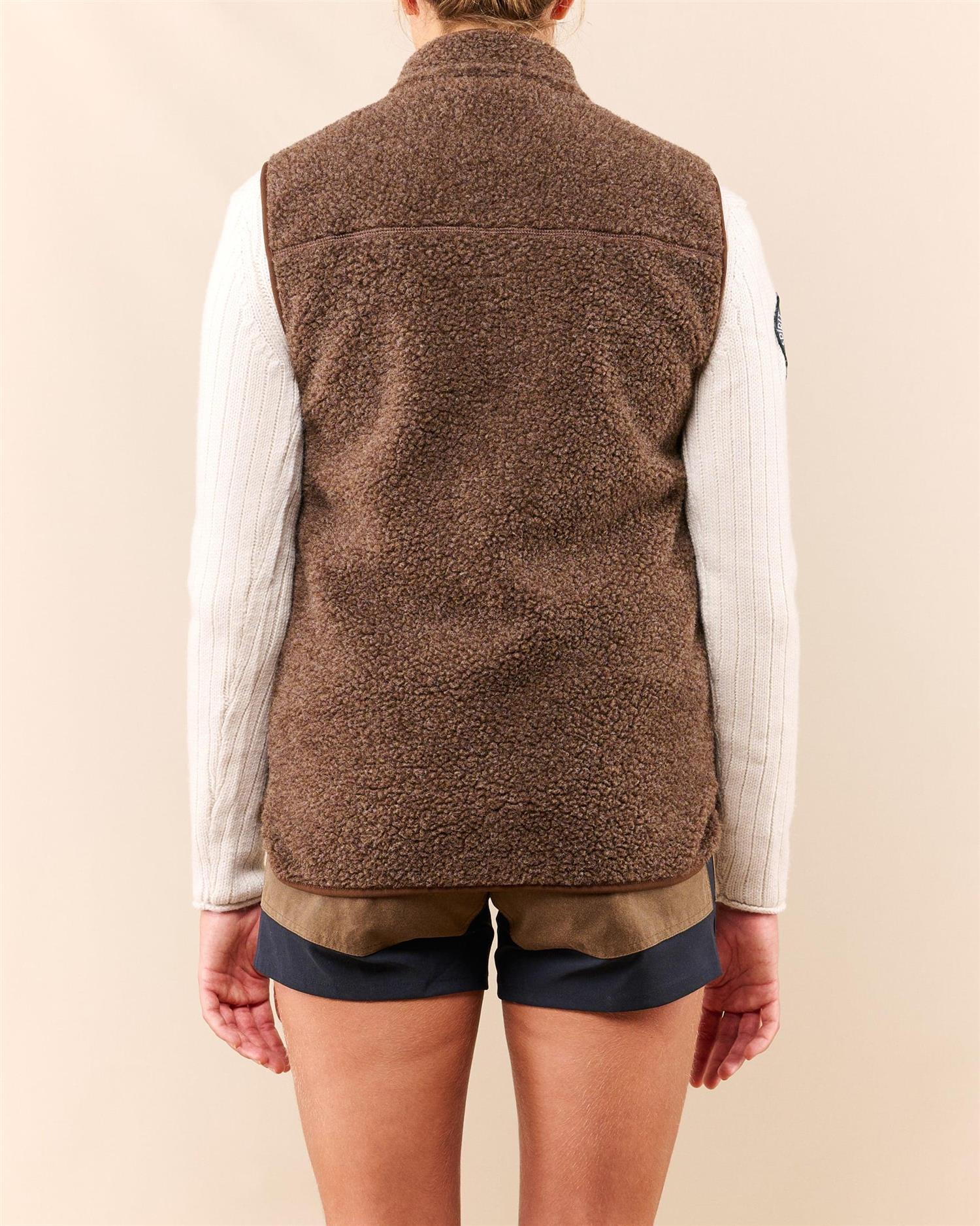 Amundsen Heroes Wool Fleece Vest Womens Vest Mørkebrun