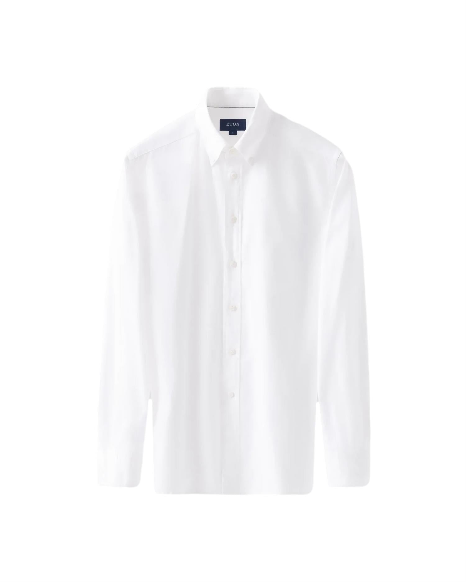 Eton White Oxford Shirt Skjorte Hvit - modostore.no