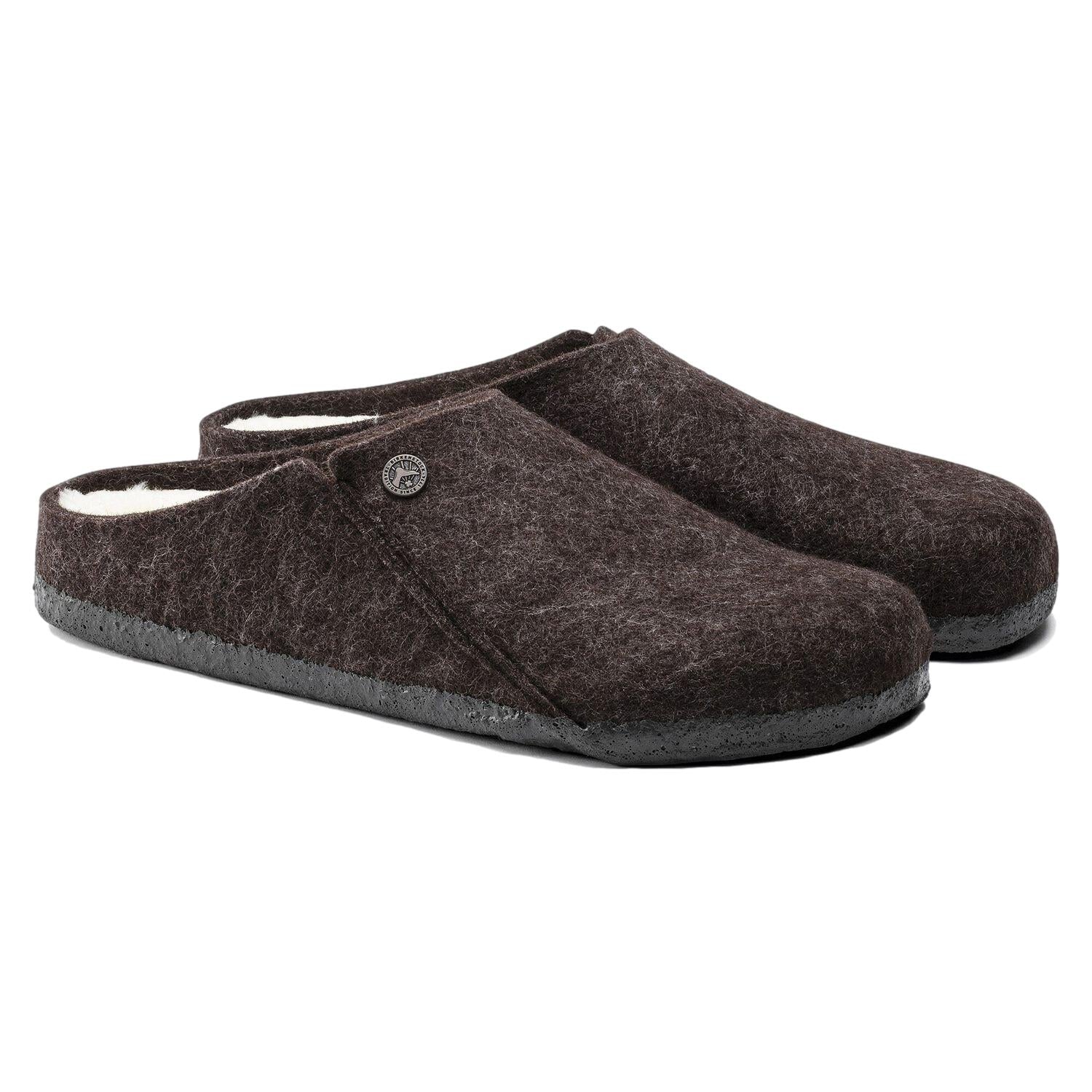 Birkenstock Zermatt Rivet Wool Felt Regular Sko Brun Melert