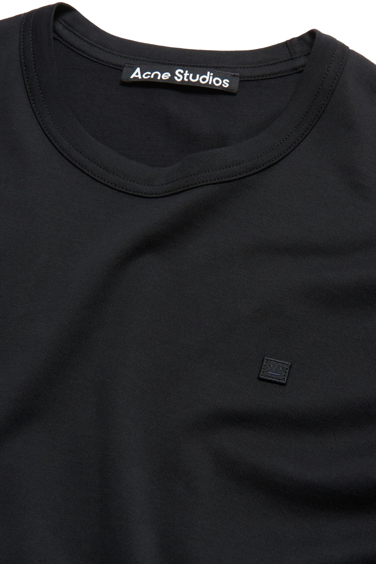 Acne Mini Face Logo T-shirt T-shirt Sort - modostore.no