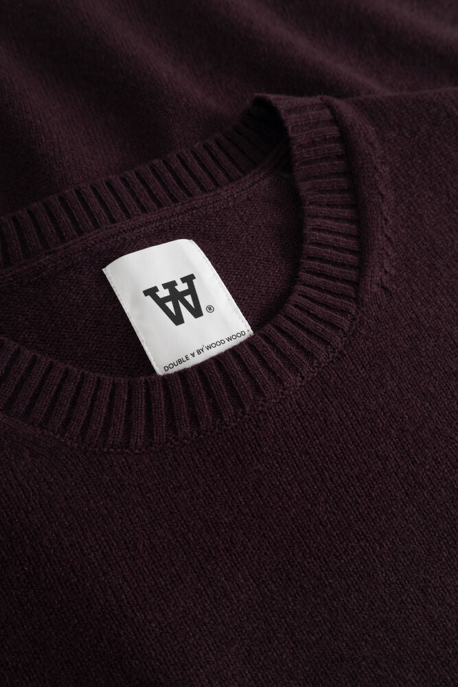 Wood Wood WW Tay Logo Genser Burgunder