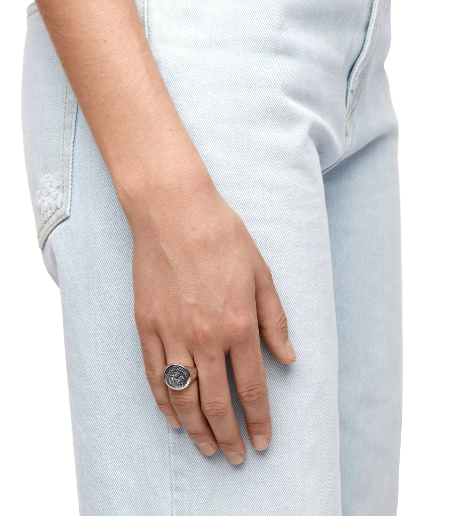 Shop Tom Wood Jewellery Coin Ring Silver Ring Sølv | Norsk, rask