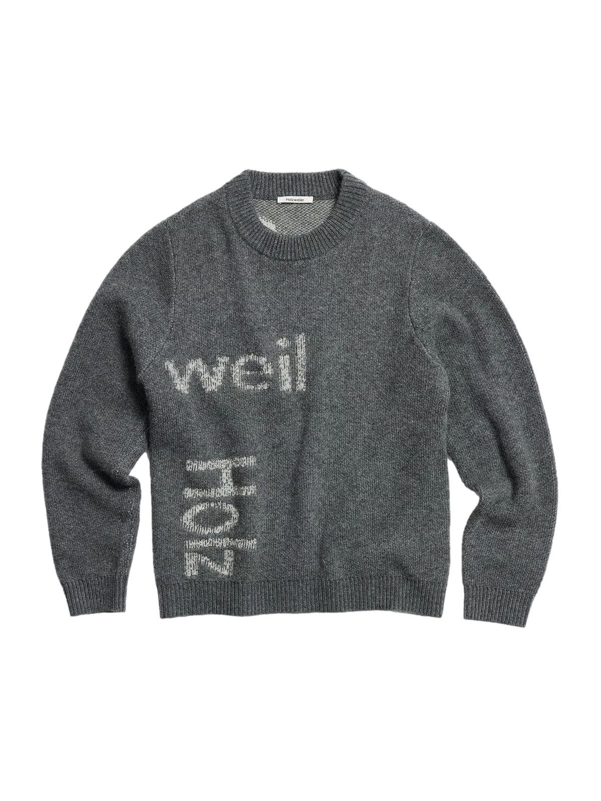 Holzweiler Haza Logo Crew Crewneck Grå