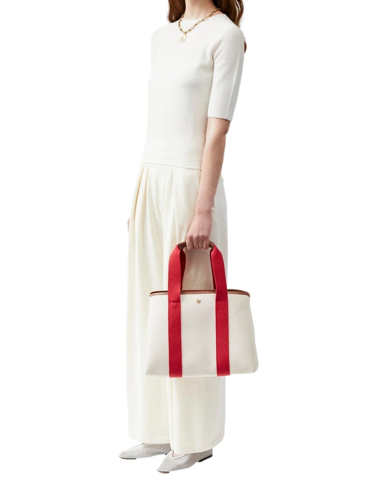 Rue de Verneuil Traversée M Red Veske Beige Og Rød