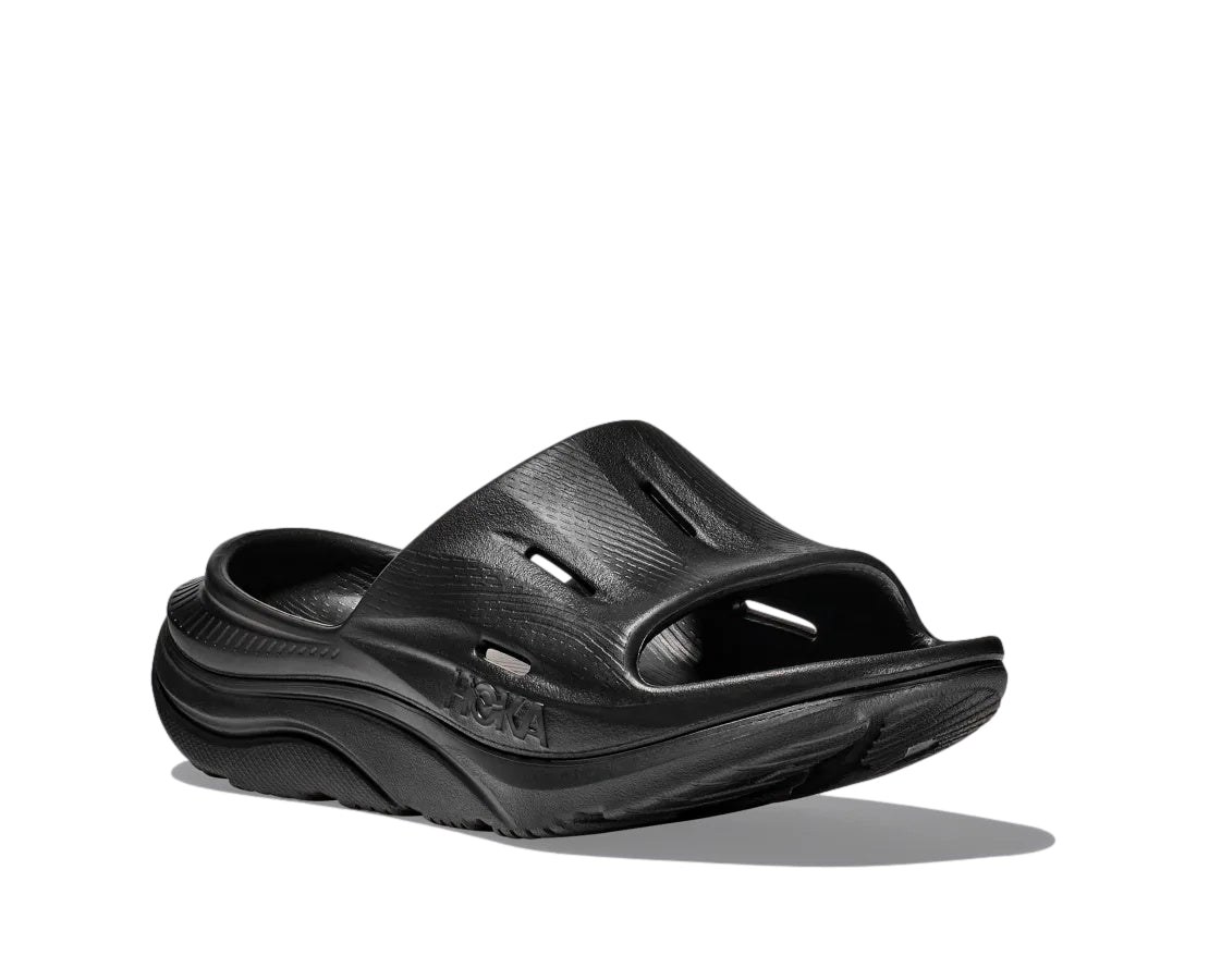 HOKA U Ora Recovery Slide 3 Sko Sort - modostore.no