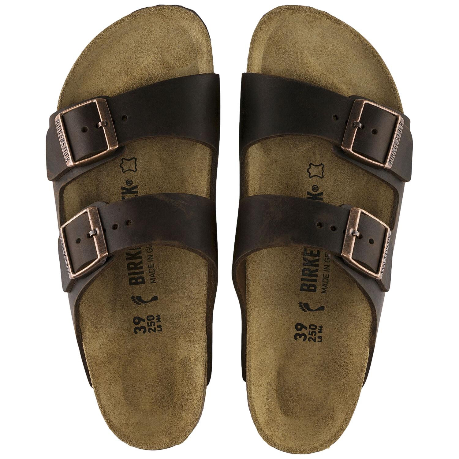 Birkenstock Arizona Oiled Leather Regular Sko Mørkebrun - modostore.no