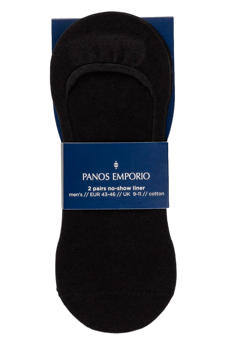 Panos Emporio Runar Cotton No-Show Sokker Sort - modostore.no