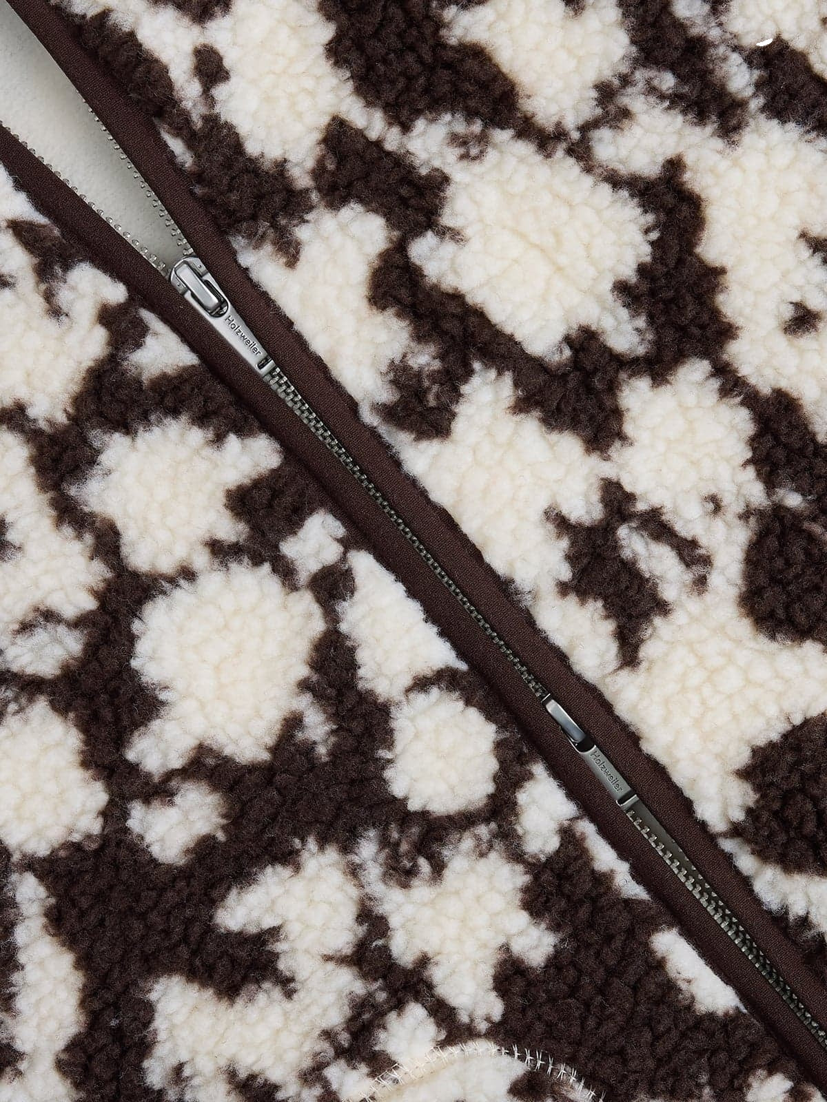 Holzweiler Rype Fleece Jacket Brown Mix Jakke Brun Og Hvit