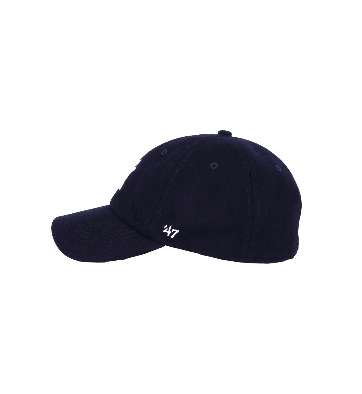 Sporty & Rich Yankees Serif Wool Hat Caps Navy - modostore.no