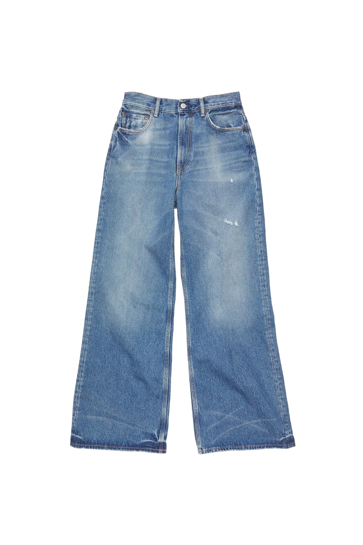 Acne Regular Fit Jeans - 2022F Jeans Blå - modostore.no